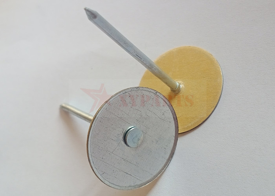 L'acier galvanisé 2&quot; la soudure principale de tasse goupille avec le joint de papier pour fixer l'isolation