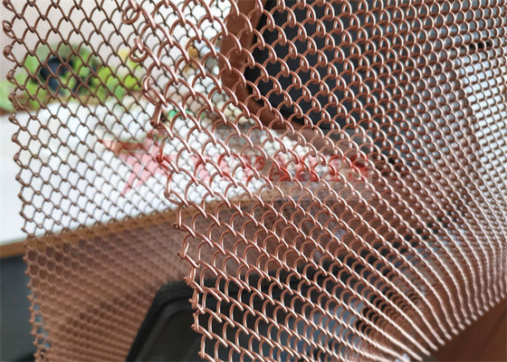 Type de lien revêtement décoratif de Mesh Curtains For Architectural Wall de fil en métal