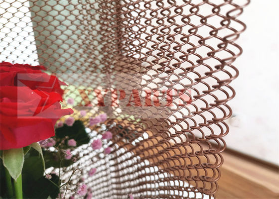 rideau en aluminium en maillon de chaîne d'ouverture de 1mmx8mm pour l'hôtel Hall Decoraton