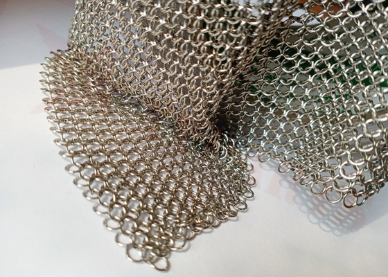Sécurité soudée de rideau en maille en métal d'anneau d'acier inoxydable 0.53mm x 3.81mm