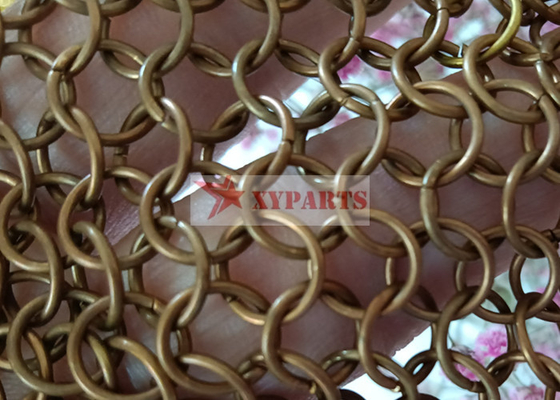 Main en laiton/de cuivre - Ring Mesh Drapes For Wall Decoration et rideau tissés