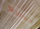 Fil Mesh For Space Decoration de cotte de maille du rideau 0.53x3.81mm en frange en métal de couleur d'or
