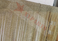 Fil Mesh For Space Decoration de cotte de maille du rideau 0.53x3.81mm en frange en métal de couleur d'or