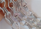 Tamis à mailles en aluminium argenté de rideaux de mouche à chaînes pour la conception intérieure et extérieure