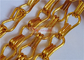 Rideau à chaînes en aluminium 2.0mm en mouche de couleur d'or utilisés comme diviseur de pièce et d'espace