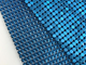 Nappe en aluminium bleue brillante de paillette de Mesh Chain Mail Fabric Metallic de paillette en métal d'OEM