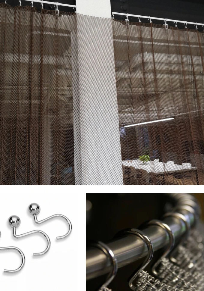 Draperie de bobine en métal de conception et de fabrication, rideau fait sur commande 6 en bobine en métal